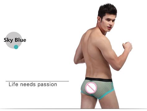 Buy Wj Men S Underwear Thin Mesh U Convex Sexy Breatheable Foreign Trade