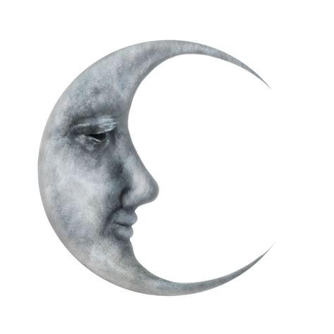 Man In The Moon Full Moon Drawing Half Moon Png Download 10241024