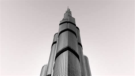Wallpaper Tower Skyscraper Building Architecture Minimalism Gray