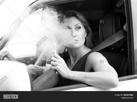 Pretty Woman Smoking E Image And Photo Free Trial Bigstock