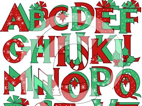 Christmas Alphabet Clip Art Teaching Resources