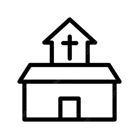 Halloween Church Outline Flat Vector Church Outline Flat Png And