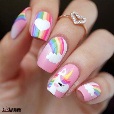 Ver más ideas sobre manicura de uñas, disenos de unas, manicura. Unicorn nails Repost:@nailsanatomy . Follow @ Tag Friends who love Unicorns Turn on post ...