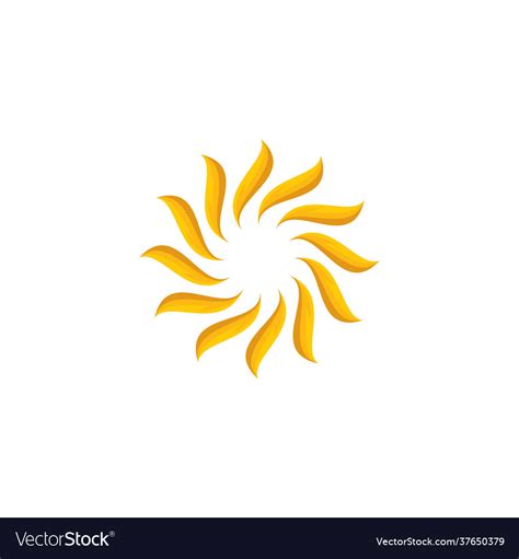 Sun Logo Simple Design Royalty Free Vector Image