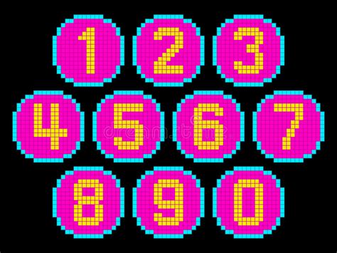 Circle when you think of a circle, you don't often think of edges (since theoretically a circle has no edges) but in pixel art edges are everything when trying to convince the viewer that it is indeed a perfect circle. 8-Bit Pixel Art Numbers In Circles. EPS8 Vector Stock ...