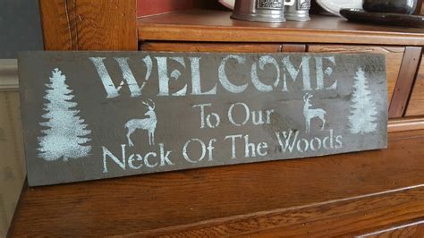 Welcome Sign For Cabin Log Cabin Decor Rustic Cabin Etsy