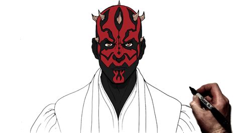 How To Draw Darth Maul Step By Step At Drawing Tutorials