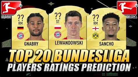 Fifa 21 ratings and stats. FIFA 21 | BUNDESLIGA TOP 20 PLAYERS RATINGS PREDICTION | w/ Lewandowski, Gnabry & Sancho - YouTube