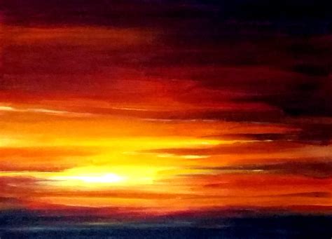 Buy Sunset Handmade Painting By Samiran Sarkar Codeart123216012