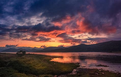 Oc Sunset Over Loch Leven In The Scottish Highlands 3785x2410 R