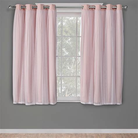 Buy pink curtains & blinds and get the best deals at the lowest prices on ebay! Unbranded Catarina 52 in. W x 63 in. L Layered Sheer ...