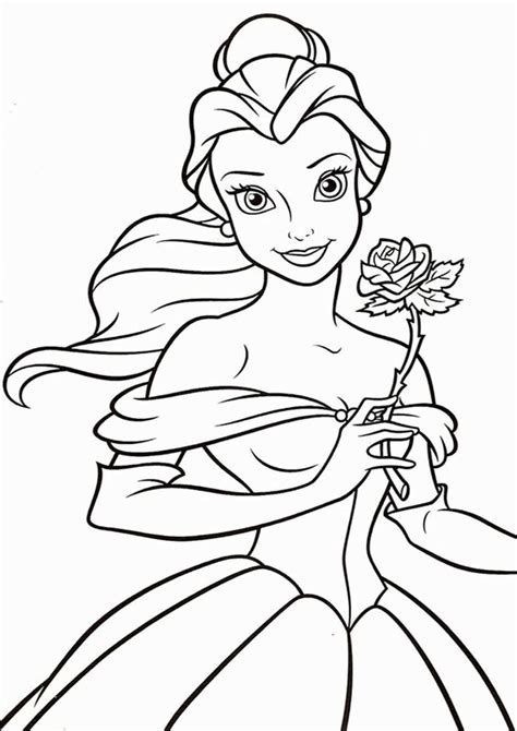 Free And Easy To Print Beauty And The Beast Coloring Pages Belle