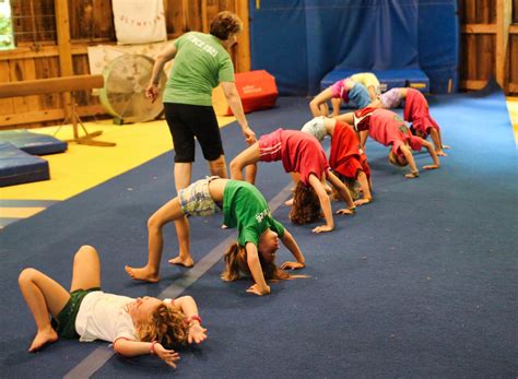 Gymnastics Camp Activity Floor Bar And Beam Rockbrook Camp