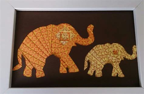 Iris Folding Elephants Art Piece By Allies Craftworks Facebook Iris