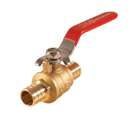 Aqua Dynamic Ball Valve 1 2 Inch Brass Pex Full Port Lead Free The Home Depot Canada