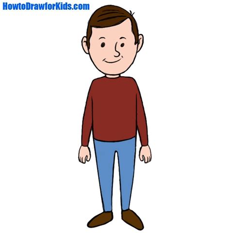 How To Draw A Man For Kids How To Draw For Kids