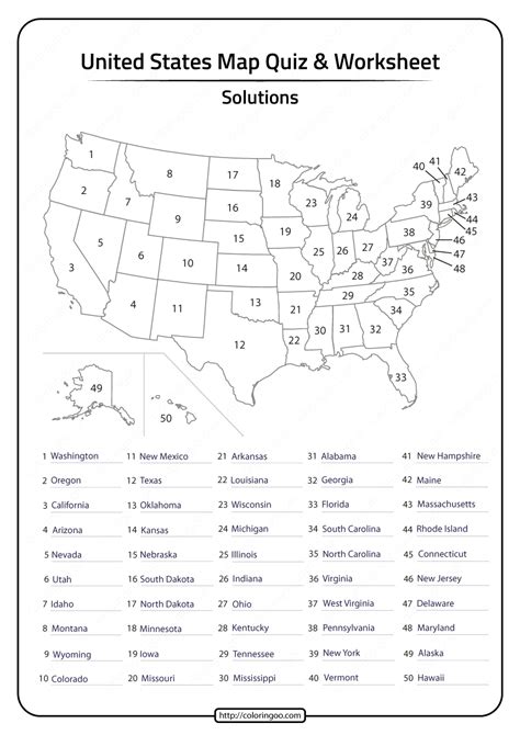 United States Geography Printables