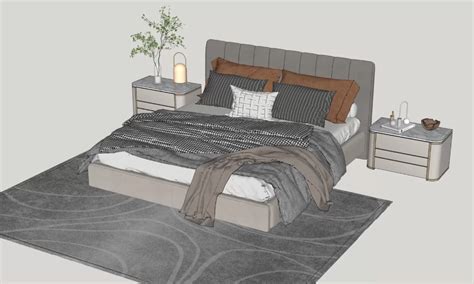 6047 Cama Sketchup Modelo Descarga Gratuita Bed Designs With Storage
