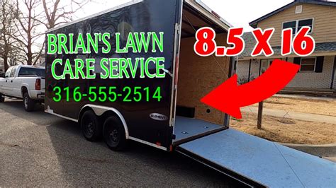 Lawn Care Trailer Upgrade New ENCLOSED Trailer 8 5 X 16 YouTube