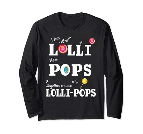 Lolli Pops Lollipops Grandmother Grandfather Coupleslong Sleeve T Shirt