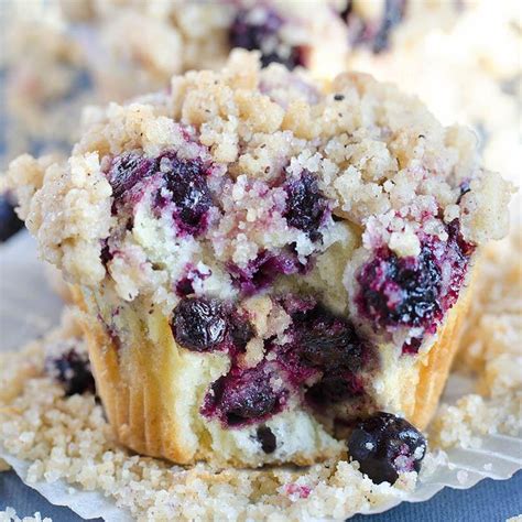 Blueberry Muffins With Streusel Crumb Topping Chocolate Dessert