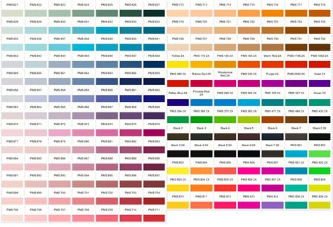 Pantone Color Charts