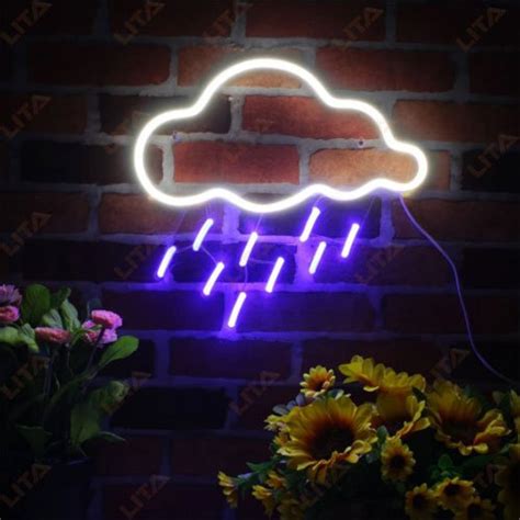 Rain Cloud Neon Sign Best Option To Enhance Ambiance Lita Sign