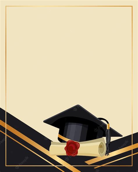 Premium Vector Background With Graduation Cap And Papyrus Certificate