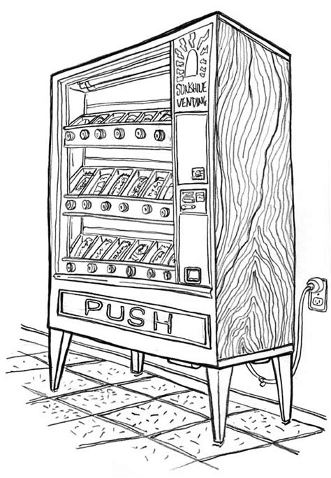 Vending Machine Coloring Page Coloring Pages