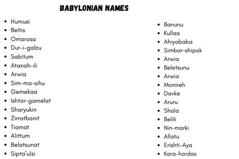 110 Creative Babylonian Names Ideas 2024