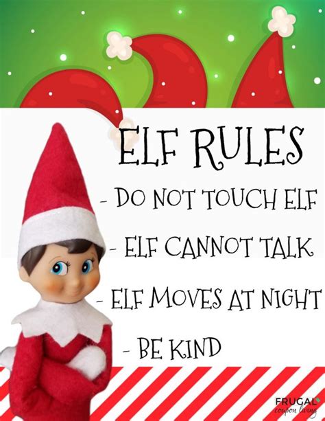Elf On The Shelf Rules Printable And Frequently Asked Questions Free