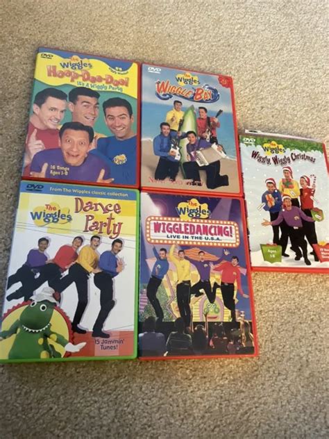 The Wiggles Dvd Lot Bundle Of 5 Wiggle Baywiggly Wiggly Christmas