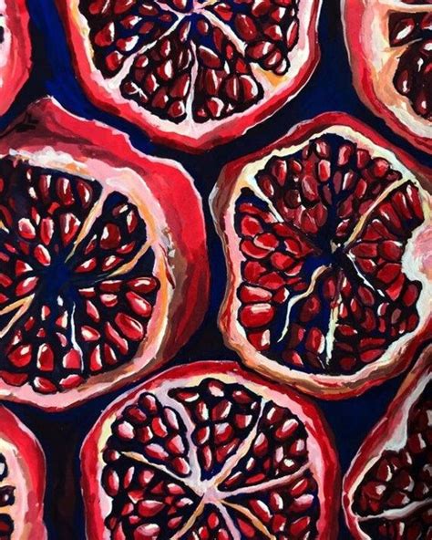 Pomegranate Watercolor Painting Print Fine Art Print Etsy Uk