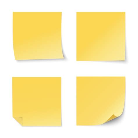 Premium Vector Set Of Yellow Paper Stickers