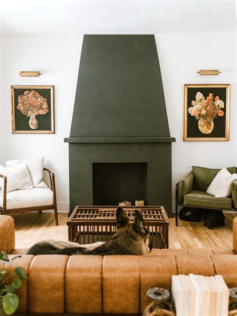 A Faux Concrete Fireplace Diy Starring Drywall And Two Cans Of Paint