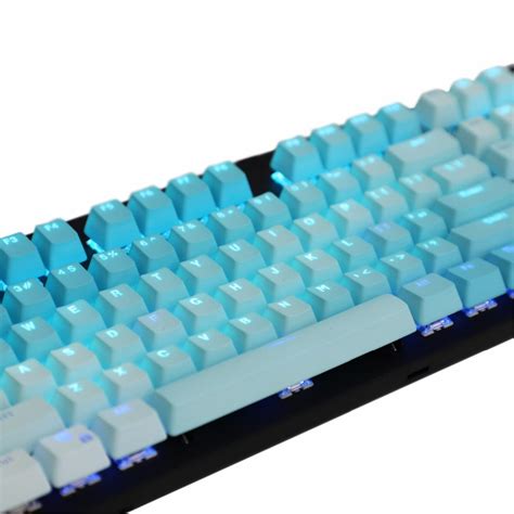 104pcs Blue Gradient Keycaps Pbt Keycaps Set Colorful Gaming Etsy