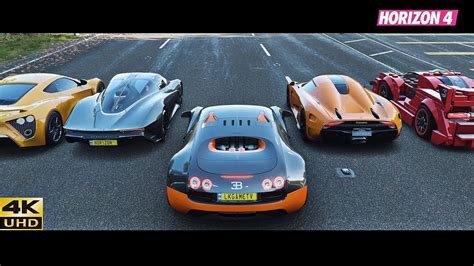 FH Epic Drag Race Mclaren P Laferrari Veyron Agera R ONE Chiron Agera Rs Regera