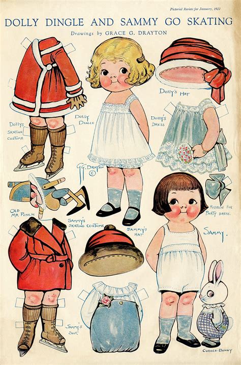Free Printable Vintage Paper Doll Dolly Dingle In 2020 Paper Dolls