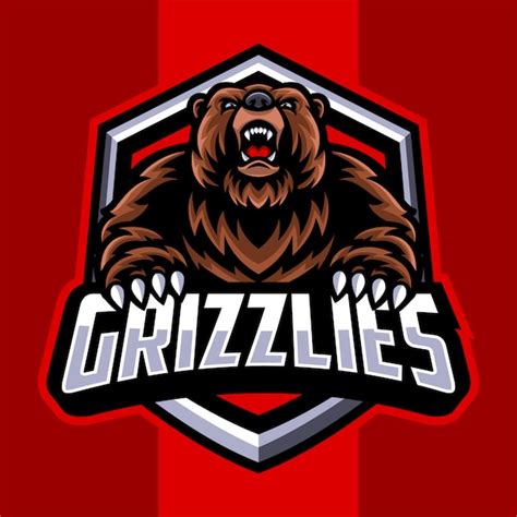 Premium Vector Grizzly Bear Mascot Logo