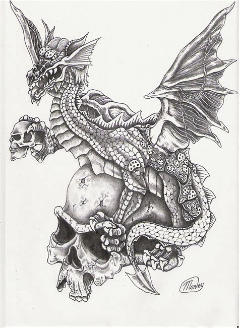 Click to view uploads for nontachai hengtragool. "Skull Dragon" by Mark Monley | Redbubble