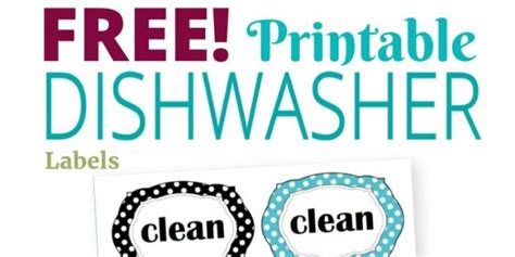 Browse our huge inventory of clean labels. Clean or Dirty? free dishwasher printable | Tip Junkie