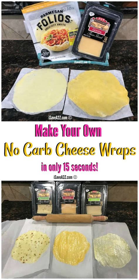 A cheese wrap is the tortilla alternative that keeps meals you can use the cheese wraps in place of flour tortillas for tacos, buns for hot dogs, or just wrap them around your favorite deli meat. No Carb Cheese Wrap FOLIOS Copycat Recipe - iSaveA2Z.com