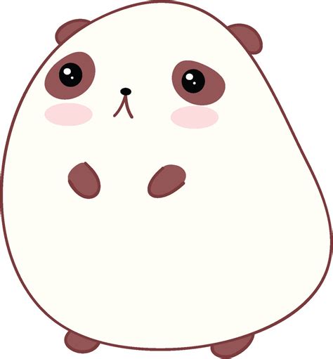 Adorable Cute Chubby Kawaii Panda Bear Cartoon 6 Vinyl Decal Sticker