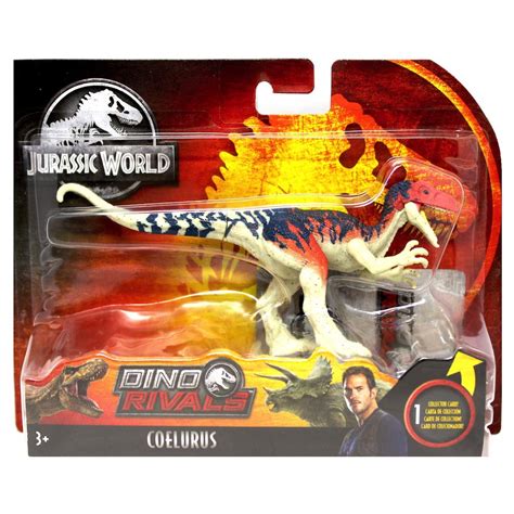 Informative dino rivals collector card is included for each dinosaur with key battle stats and attributes. Jurassic World Attack Pack Coelurus - Dino Rivals