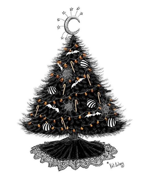 Creepy Christmas Tree 🖤🕸 Scary Christmas Creepy Christmas Printed