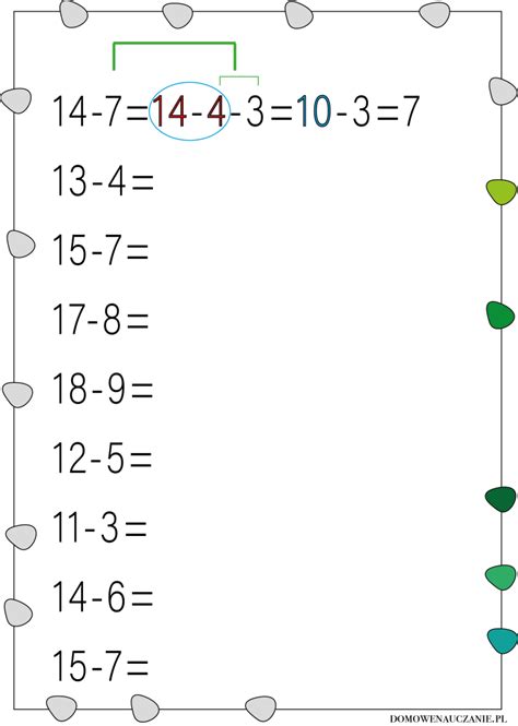 Dodawanie I Odejmowanie W Zakresie Edukacja Domowa W Praktyce