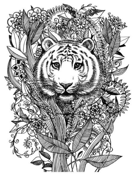 Ausmalbilder für erwachsene Tiger zum ausdrucken kostenlos PDF