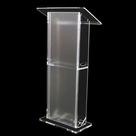 Folding Acrylic Podium With Frosted Front Discount Displays