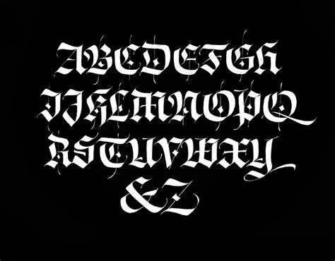Blackletter Alphabet Calligraphy Collection Behance