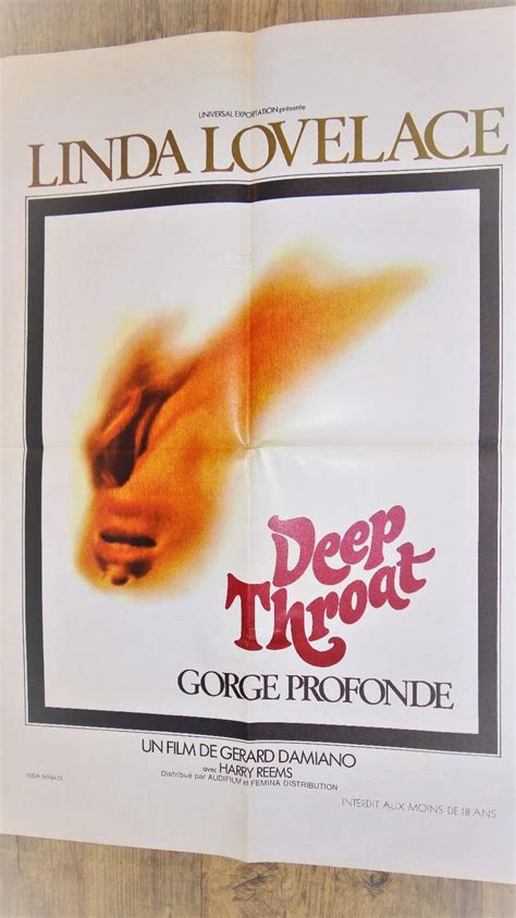 GORGE PROFONDE Deep Throat Linda Lovelace Affiche Cinema Vintage 1972